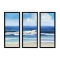 thumbnail image 2 of Stupell Industries Blue Beach Coast Triptych Incoming Summer Tide Waves, 10 x 24, Design by Sally Swatland, 2 of 5
