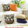 thumbnail image 4 of Pratyus Bird Nest Eggs Flowers Pillow Covers Set for Home Sofa Couch Decor, 1 Pack Linen Cushion Case 18x18in, 4 of 5