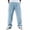 Sky Blue -BL12, variant on Mens Corduroy Casual Pants Fashion Loose Fit Wide Leg Pants Straight Sweatpants Elastic Waist Drawstring with Pockets Sky Blue M