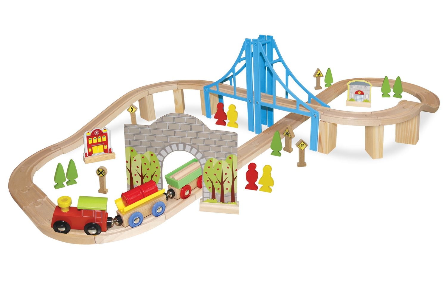 Spark Create Imagine Wooden Train Set
