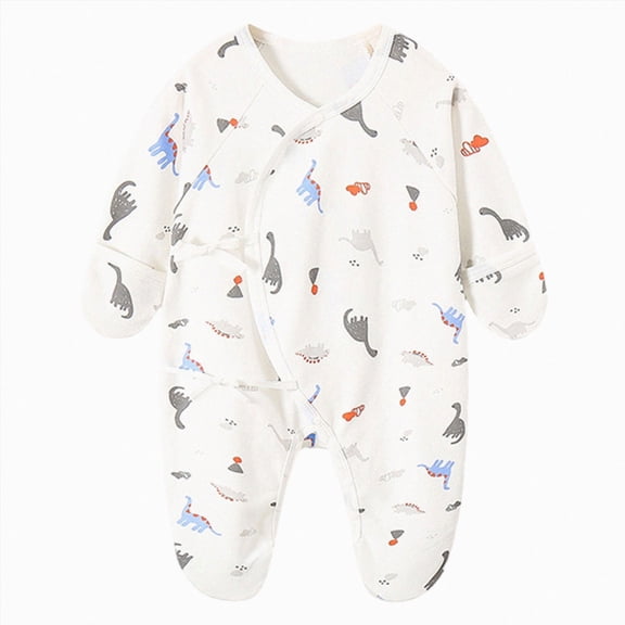 CAUYDY 0 3 6 9 Months 1T 2T Newborn Boy Coming Home Outfits Baby Sleepwear Preemie Long Sleeve Romper Infant Boys Pajamas Fall Winter Toddler Bodysuit Light Gray for Sizes 3-6 Months