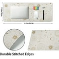 thumbnail image 2 of Boho Chic Sun Moon Large Mouse Pad XL Magic Mystical Galaxy Stars Clouds Extended Large Desk Mat Big White Desk Pad 80X30 CM Non-Slip Rubber Base Stitched Edge Long Mousepad,31.5×11.8 Inch, 2 of 6
