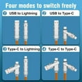 TRAHOO100W USB C Multi Fast Charging Cable 4in1 USB A/C to Type C