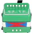 thumbnail image 3 of KEINXS Accordéon Musical en Plastique ABS 7 Tons Adapté pour 5 Ans et Plus Instrument de Comptines (Vert), 3 of 7