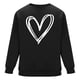 thumbnail image 4 of Amzcrzy Sudadera Para Hombre, Con Estampado De Corazones, Informal, De Manga Larga Y Cuello Redondo, Con Capucha, Color Negro, Xl, 4 of 6