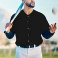 thumbnail image 6 of Balery Black Baseball Jersey for Men Casual Button Down Shirts Short Sleeve Active Team Sports Uniform-XX-Large, 6 of 9