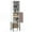 White, variant on Giantex 4.8FT Tall Bathroom Storage Cabinet, Freestanding Cupboard w/Door, Adjustable Shelves, Black