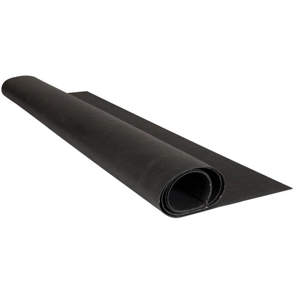 Ghent's Resin 4' x 12' 1/16" Thick Rubber Tack Roll in Black