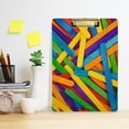 thumbnail image 6 of FMSHPON Rainbow Wooden Stick Clipboard Hardboard Wood Nursing Clip Board and Pull for Standard A4 Letter 13x9 inches, 6 of 8