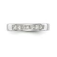 thumbnail image 4 of 14K White Gold Ring Band Wedding Diamond Square 7-Stone Channel, 4 of 7