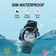 SKMEI Digital Watch, 50M Waterproof Led Watches For Ages 5-13 Sports, LED Light