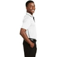 thumbnail image 3 of Sport-Tek Dri Mesh Polo with Tipped Collar and Piping-S (White/Black), 3 of 6