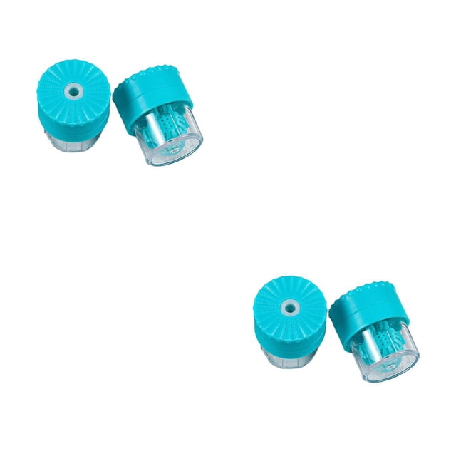 Soidarity Herramienta de limpieza de lentes de contactos de plástico, contenedor de almacenamiento giratorio Manual colorido reutilizable profesional, Azul 2piezas Soidarity CBP444183