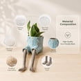 thumbnail image 4 of Funny Leggy Pot Planter, Yellow Pants Character Plant Pot for Succulents Plants Live, Indoor Outdoor Plants Shelf Decor, 4 of 6