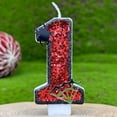thumbnail image 2 of Btomtd Halloween Number Candles, 3 Inch Numeral Cake Topper Candle with Spider Web Decor for Spooky Party Cake, 1, 2 of 9
