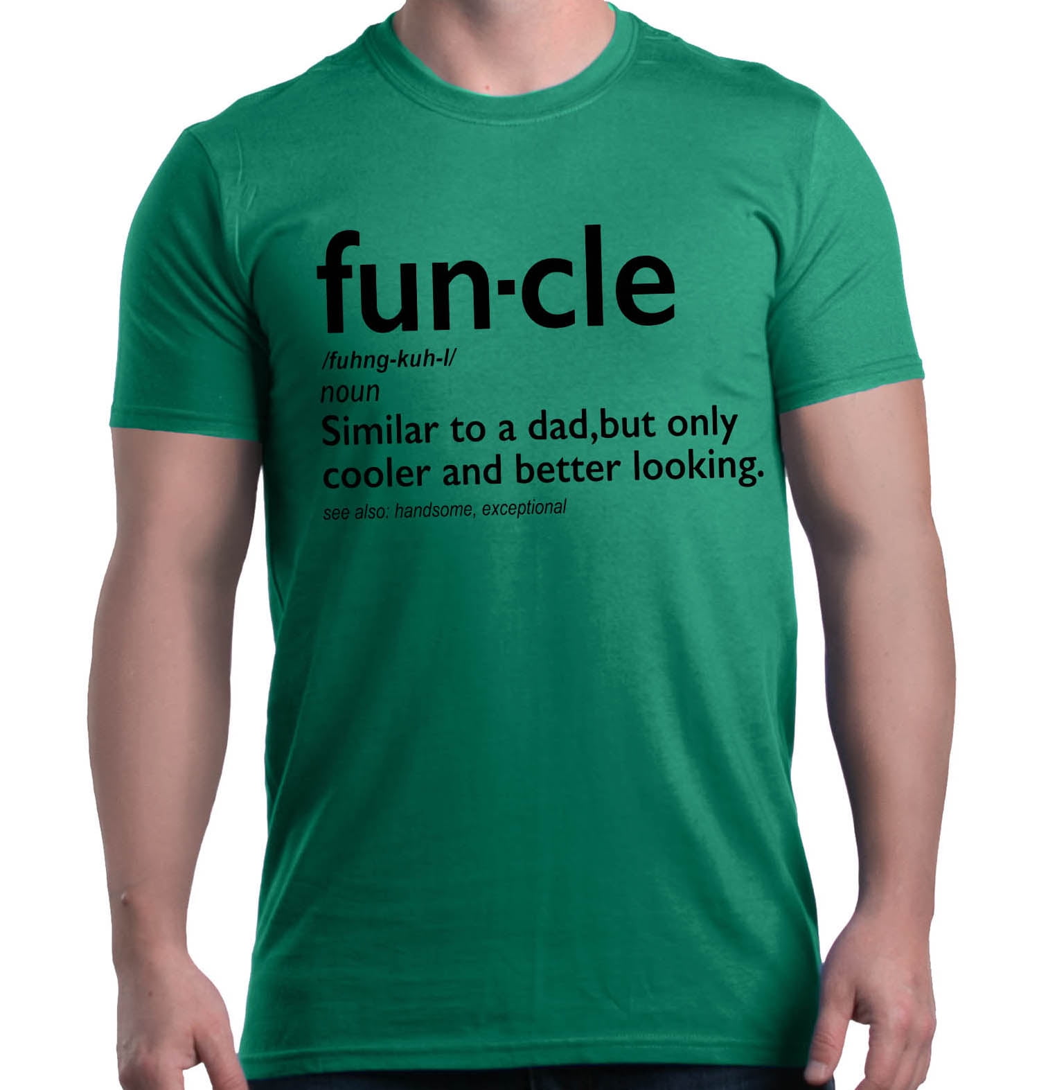 Shop4Ever Men's Funcle Fun Uncle Graphic T-shirt XX-Large Kelly - Walm...