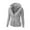Grey, variant on BODOAO Women's Lightweight Zip Up Hoodie Long Sleeve Thin Casual Hooded Jacket Pullover Print Women Hoodies Top Crop Sleeve Blouse Love Sweatshirt Long Top Women's Cardigan Black L