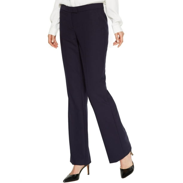 Anne Klein - Anne Klein NEW Black Womens Size 16 Stretch Tab-Front Dress Pants - Walmart.com