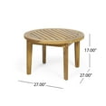 thumbnail image 3 of GDF Studio Dean Outdoor Acacia Wood Circular Coffee Table, Teak, 3 of 8