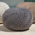 thumbnail image 5 of Kyra Outdoor Fabric Weave Pouf,Dark grey, 5 of 6