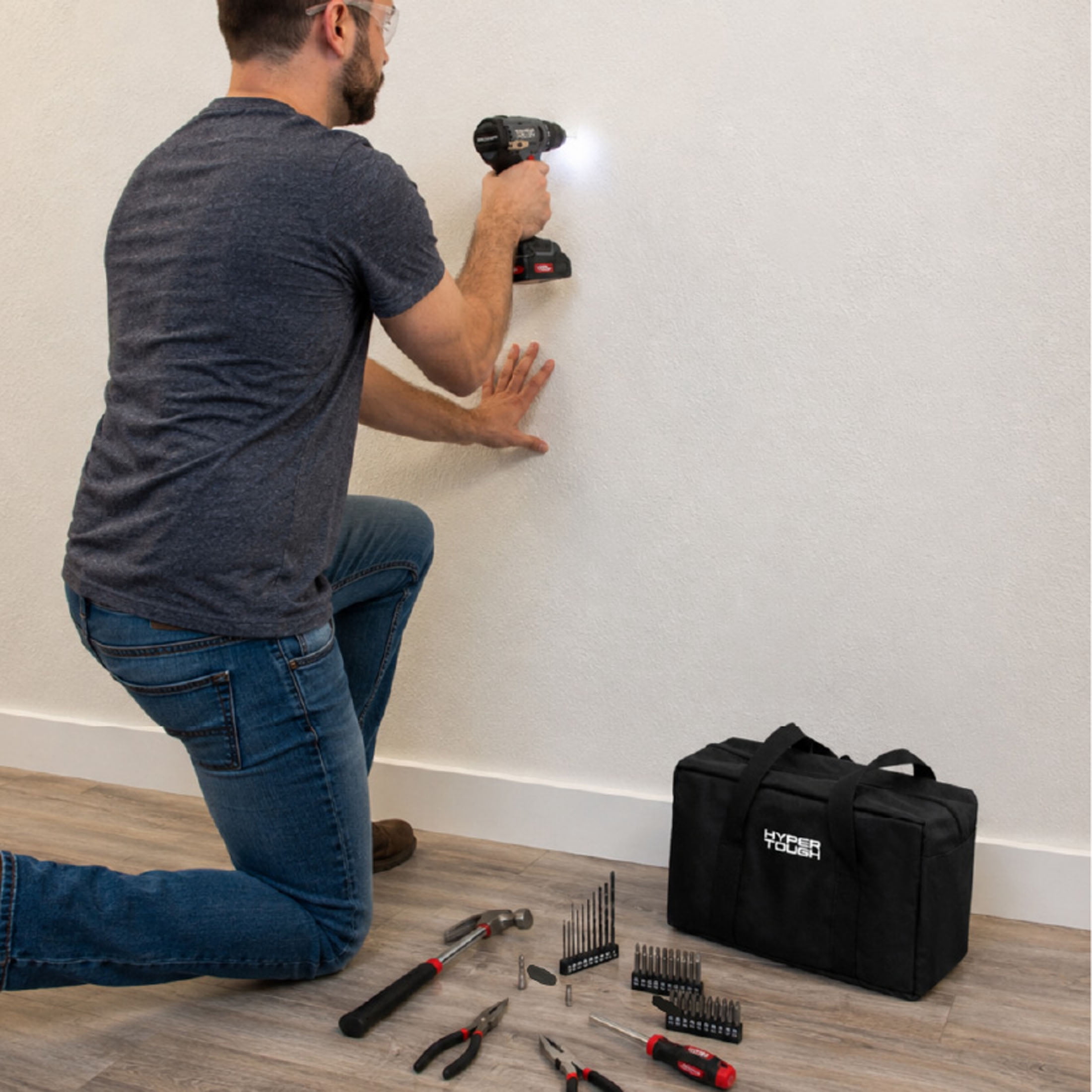 Hyper Tough 12V Brushless Cordless 50-Piece Project Kit with 1.5Ah Battery & Charger