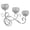 Silver, variant on Crystal Candle Holder 3 Candle Sticks Holder Candelabras for Wedding Party Centerpiece Table Living Room Dining Room Decor