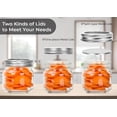 thumbnail image 3 of Juego de 8 Botes Herméticos para Cocina, Tarros Mason de 8.oz, Frascos de Vidrio con Tapa, Tarro de Vidrio para Especias, Mermelada, Miel, Gelatina, Postres DIY, 3 of 4