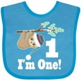 thumbnail image 3 of Inktastic First Birthday Sloth 1 Year Old Boys or Girls Baby Bib, 3 of 4