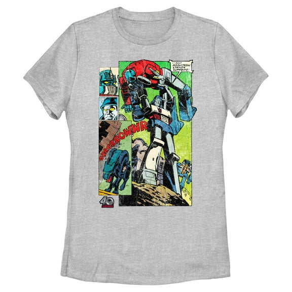 Women's Transformers And Megatron Stands Supreme Panel Graphic T-Shirt