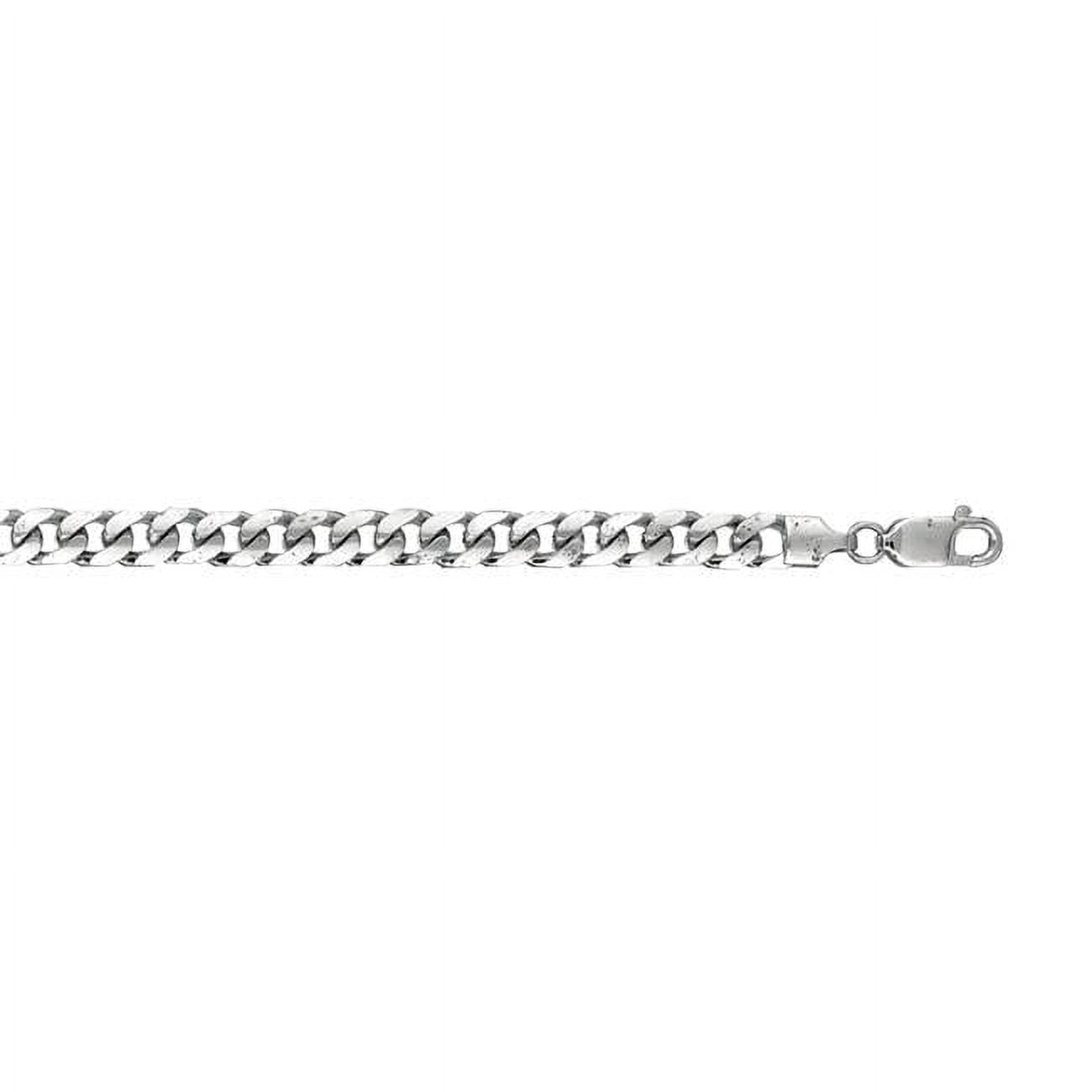 24 in. 14K White Gold Miami Cuban Chain with Lobster Clasp