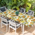thumbnail image 2 of Orange Lemons Table Cloths for 8 Foot Rectangle Tables, Summer Botanical Farmhouse Vintage Art Patio Waterproof Elastic Fitted Tablecloths, Washable Rectangular Table Cover for Camping, 2 of 8