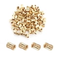 thumbnail image 1 of Wekity Écrous Moletés Filetage Femelle M6x10mm, 100 Pcs OD Laiton Fileté Insert Écrous d'Injection Joint Soudé Hydraulique Kit Assortiment pour Impression 3D Moulage par Injection-0621, 1 of 5