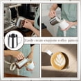 thumbnail image 2 of 4 Pcs Milk Frothing Pitcher Espresso Steaming Pitchers 12 Oz Stainless Steel Milk Frother Cup Milk Frother Steamer Cup,4 * stainless steel cup,Silver, 2 of 7