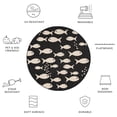 thumbnail image 4 of SAFAVIEH Courtyard Trena Fishes Indoor/Outdoor Area Rug, Black/Beige, 5'3" x 5'3" Round, 4 of 8