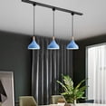 thumbnail image 6 of Kiven H Track Pendant Light Hanging Iron Art Pendant Light for Dining Room, Office Cord Length Customizable ，Bulbs and Track Not Included - 1Pack (Macaron Blue), 6 of 7