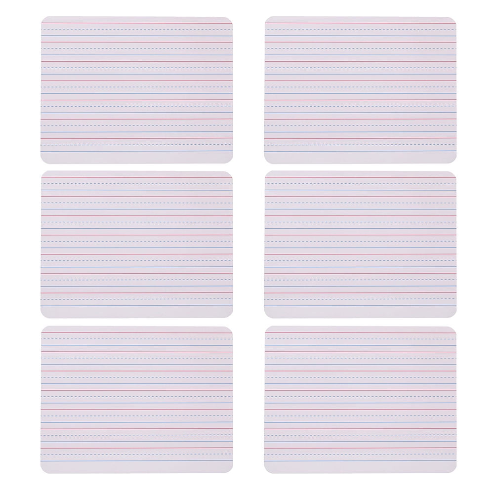 WHAMVOX  6 Pcs White Board with Horizontal Lines Double Sided Lap Boards