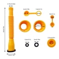 thumbnail image 3 of Fiudx Kit de Boquilla para Tanque de Gasolina, Manguera Flexible de 8.1 Pulgadas, Tuerca Hexagonal a Prueba de Fugas, Material Hdpe Duradero, Ajuste Universal para Bidones de Aceite de 1 a 10 Galones, 3 of 7