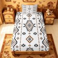 thumbnail image 3 of meiyoeat Warm Aztec Twin Sheets,Bohemian Tribal Bedding For Boys,Black Brown White,3 Pieces1 Flat Sheet, 1 Fitted Sheet and 1 Pillowcase, 3 of 6