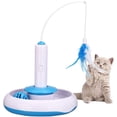 thumbnail image 3 of Juguete interactivo para gatos, juguete de interior con plumas eléctricas giratorias de 360° y anillo, bola, juguete de inteligencia, bolígrafo, 3 of 7