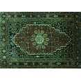 thumbnail image 1 of Ahgly Company Indoor Rectangle Persian Turquoise Blue Traditional Area Rugs, 2' x 4', 1 of 4