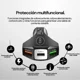 thumbnail image 3 of Cargador de Auto Universal 3 Puertos USB Tipo C QC 3.0 Carga Rápida Negro, 3 of 10