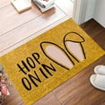 thumbnail image 2 of Dsscvnef Tapis de Porte Drôle Lapin de Pâques Tapis de Porte Anglais Drôle Tapis d'Entrée Porte d'Entrée Extérieure Tapis de Porche Polyester Couverture Douce d'Automne Couverture, 2 of 6