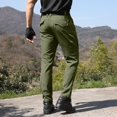 thumbnail image 4 of Men's Tactical Soft Shell Cargo Pants Wind Water Resistant Multi Zipper Pockets Outdoor Hiking Mountain Work Pants,Army Green,M, 4 of 4