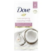 (2 pack) (2 pack) Dove Coconut Milk Beauty Bar More Moisturizing than Coconut Soap Bars, 3.75 oz, 6 Bar