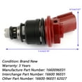 thumbnail image 3 of 1PCS Fuel Injector Fit For Infiniti I30 96-99 Nissan Maxima 92-99 1660096E01, 3 of 8