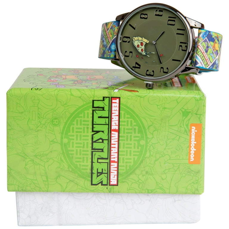 Teenage Mutant Ninja Turtles Pizza Slice Watch & Comic Book Strap