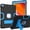 Black+Blue, variant on UUCase Tablet Shell for iPad 9th Generation/iPad 8th 7th Generation 10.2 inch 2021/2020/2019,Heavy Duty Military Grade Shockproof Protective Cover 10.2" Built in Kickstand,Black+Rose