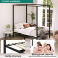 thumbnail image 2 of YITAHOME Metal Canopy Bed Frame/13 Inch Platform/Wood Slat Support/No Box Spring Needed (Full, Black), 2 of 7