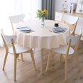 thumbnail image 1 of FFIY Heavy Duty Vinyl Tablecloth, Waterproof and Oil-Proof Solid Color Wipeable Table Cloth, Washable Table Cover for Indoor and Outdoor Use(60" Round,Beige), 1 of 7