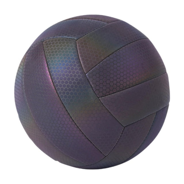 S SERENABLE Holographic Reflective Volleyball Beach Volleyball Ball for Teens Recreation Black